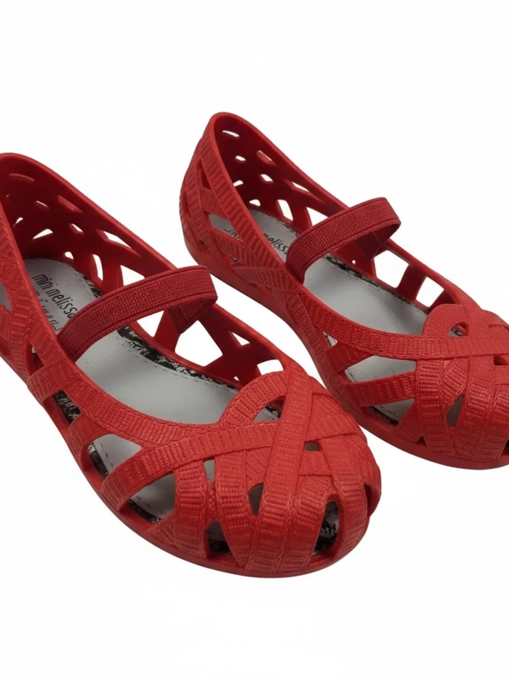 Mini Melissa x Jason Wu Red Girls Mary Jane Jelly Shoes Size 8 Toddler
